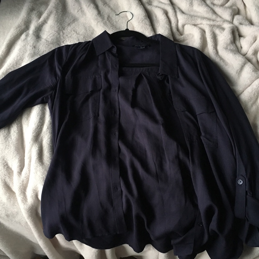 Navy Blue Button Down Long Sleeve - Lucky Brand